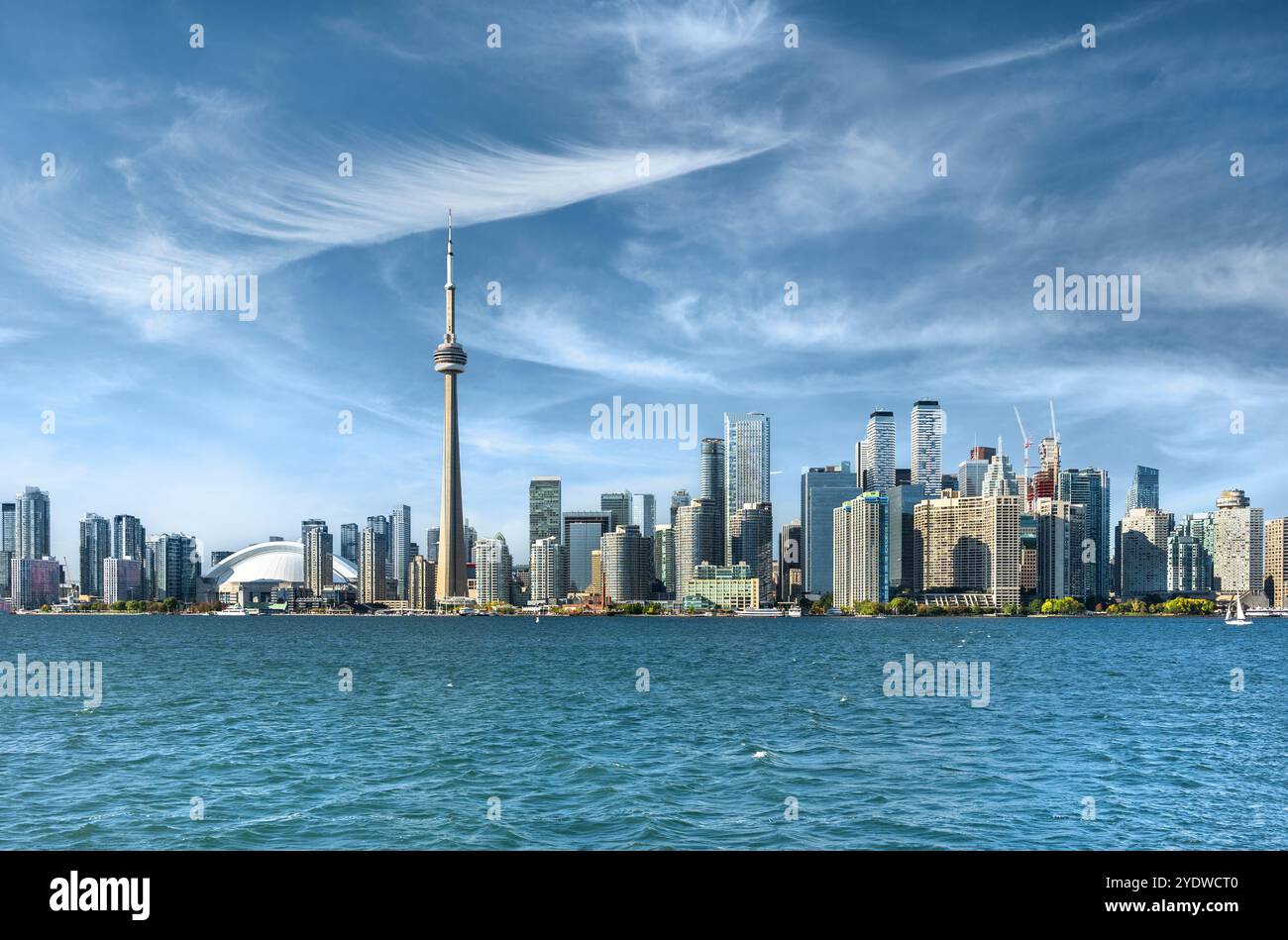 Toronto Canada downtown city skyline over Lake Ontario Stock Photo - Alamy
