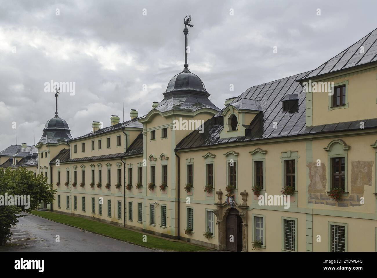 Castle in baroque style in Manetin, Czech republic Stock Photo