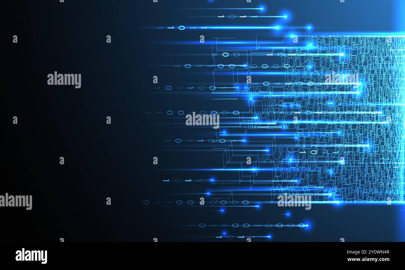 Big Data futuristic, technology light design. Vector datum digital ...