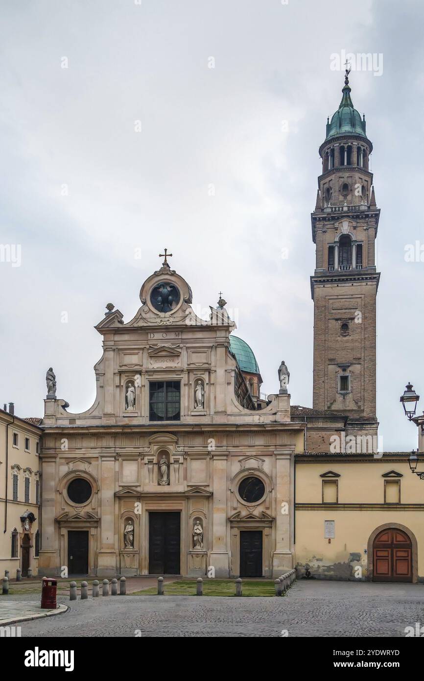 San Giovanni Evangelista is a church in Parma. The marble facade of the church was designed by Simone Moschino in Baroque style in 1604 Stock Photo