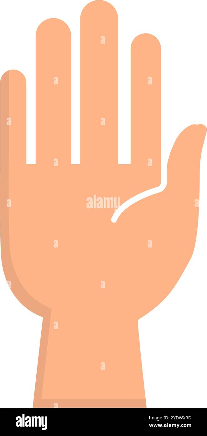 Flat design raise hand icon. Hand icon. Editable vector. Stock Vector