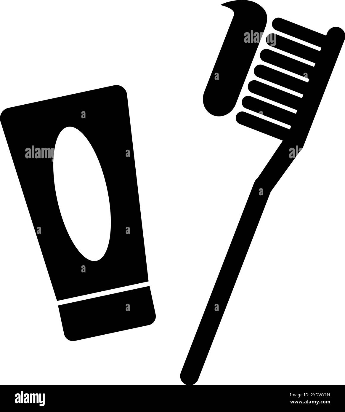 Toothbrush silhouette Black and White Stock Photos & Images - Alamy