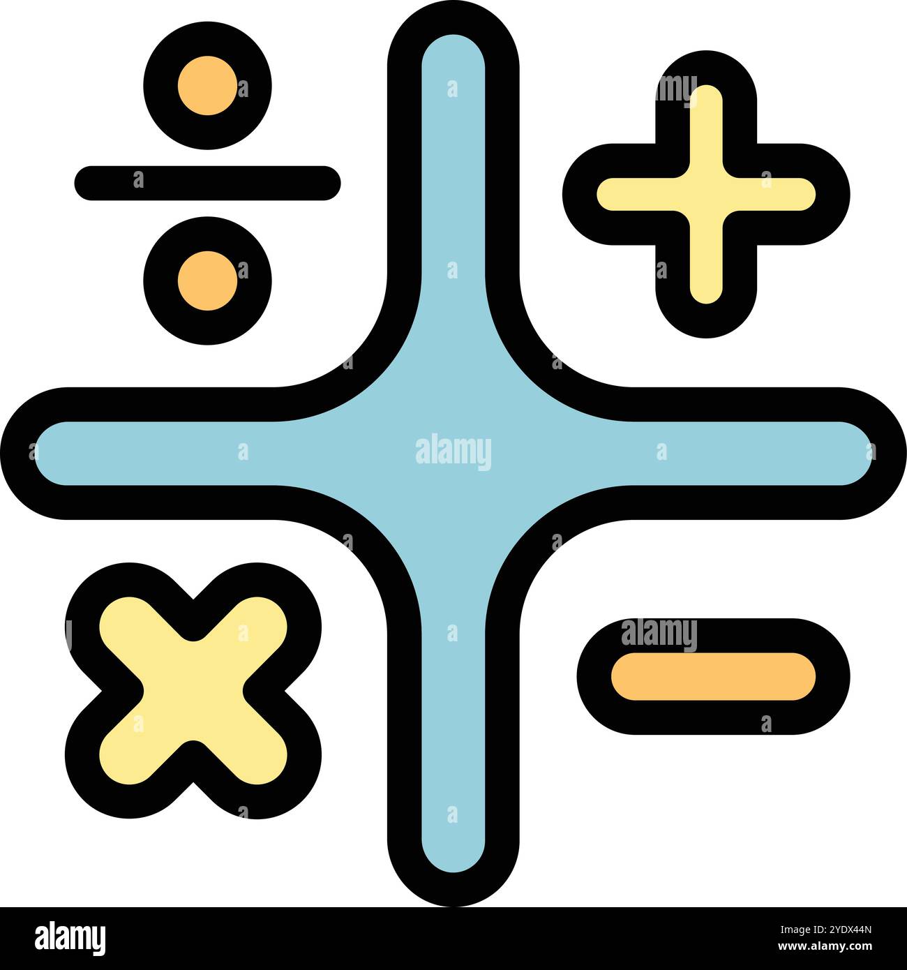 Basic math symbols of adding, subtracting, multiplying, and dividing ...