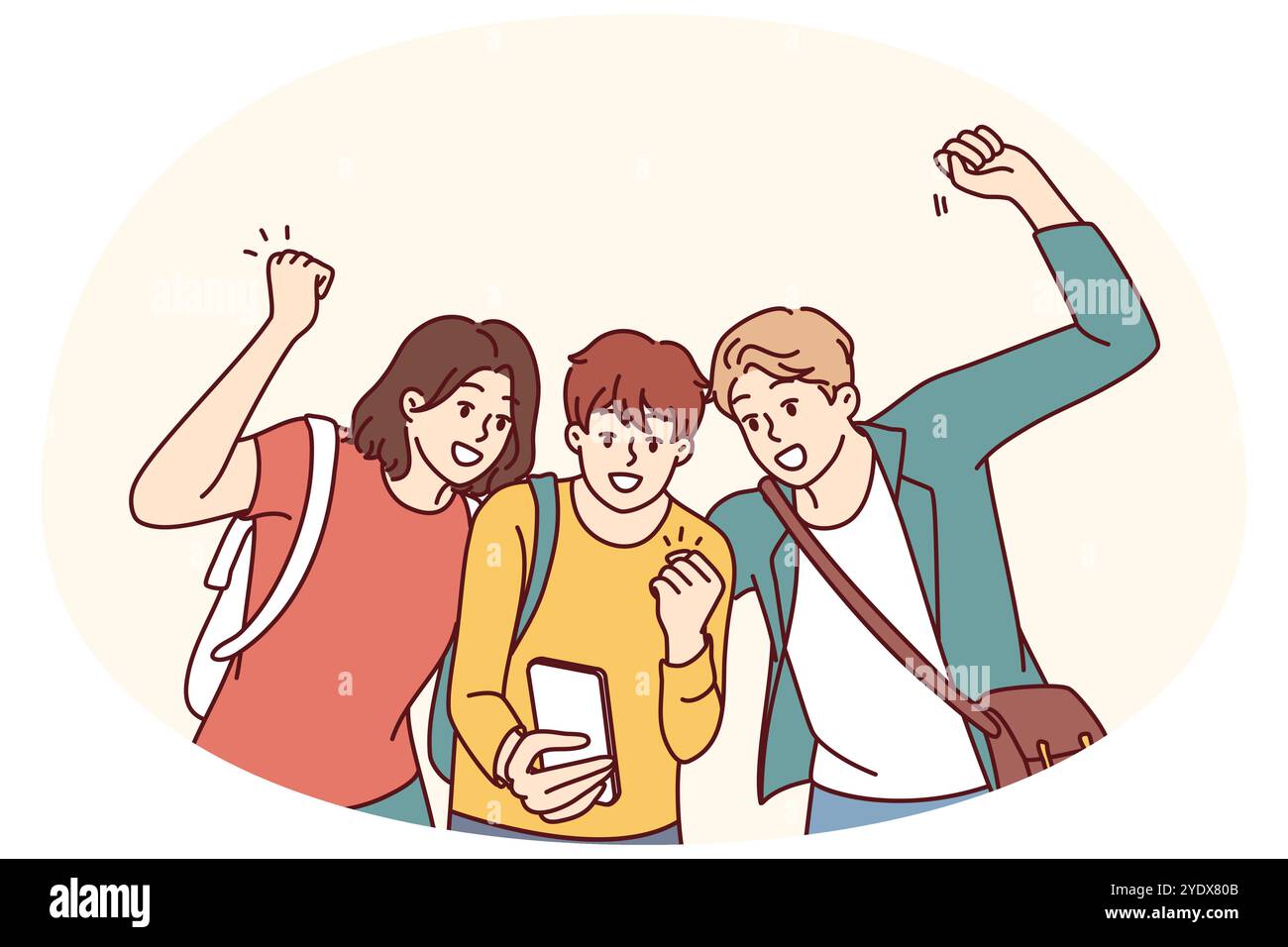 Student checking exam results Stock Vector Images - Alamy