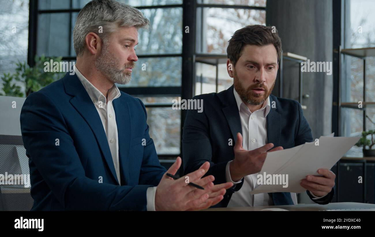 Nervous coworkers frustrated project failure hi-res stock photography ...