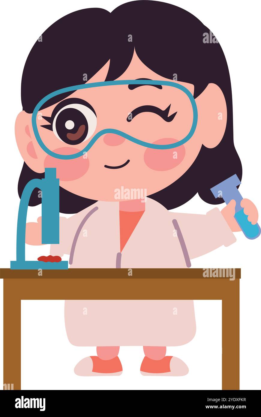 Scientist doing experiment Stock Vector Images - Alamy