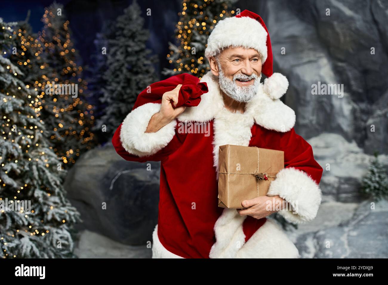 Santa claus bag presents stands hi-res stock photography and images - Alamy