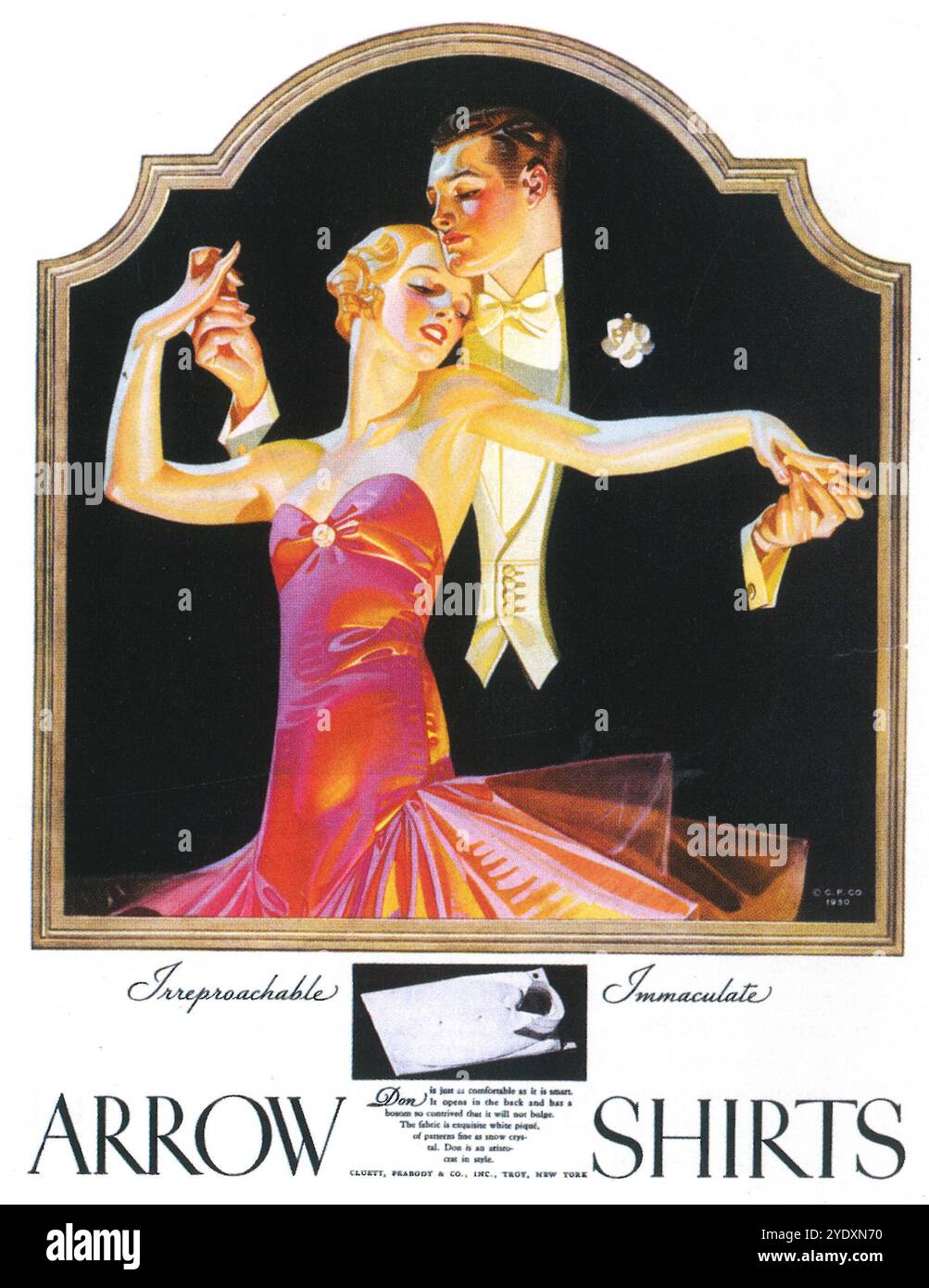 1931 Arrow shirts ad with J. C. Leyendecker art– Cluett. Peabody