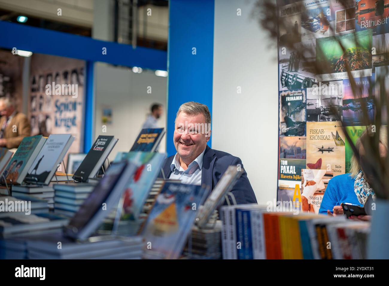 Publisher Pekka Barck from Litorale at Helsinki Book Fair 2024 Stock Photo