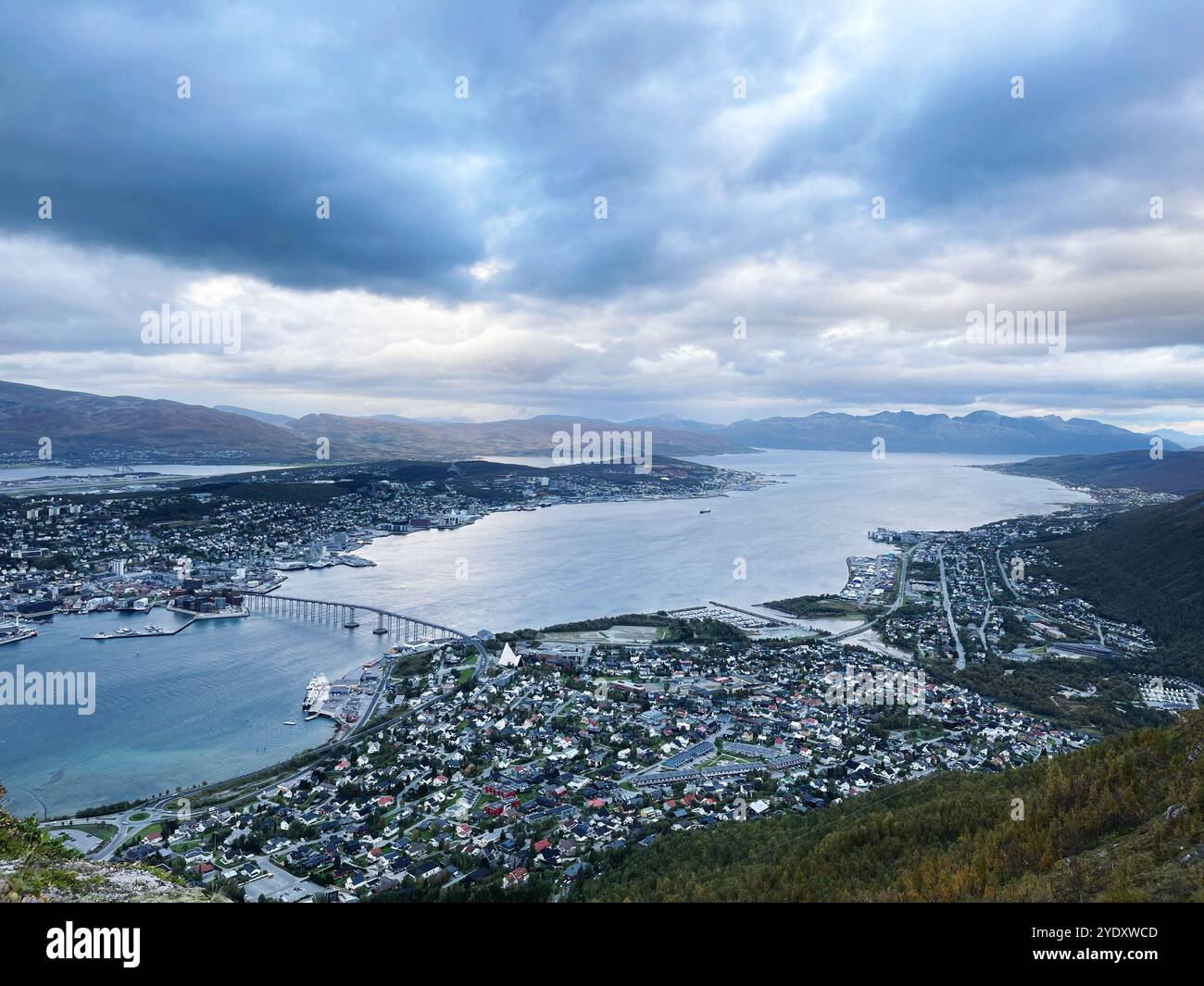Tromsø Skyline, Norway - Smartphone Captured Stock Image