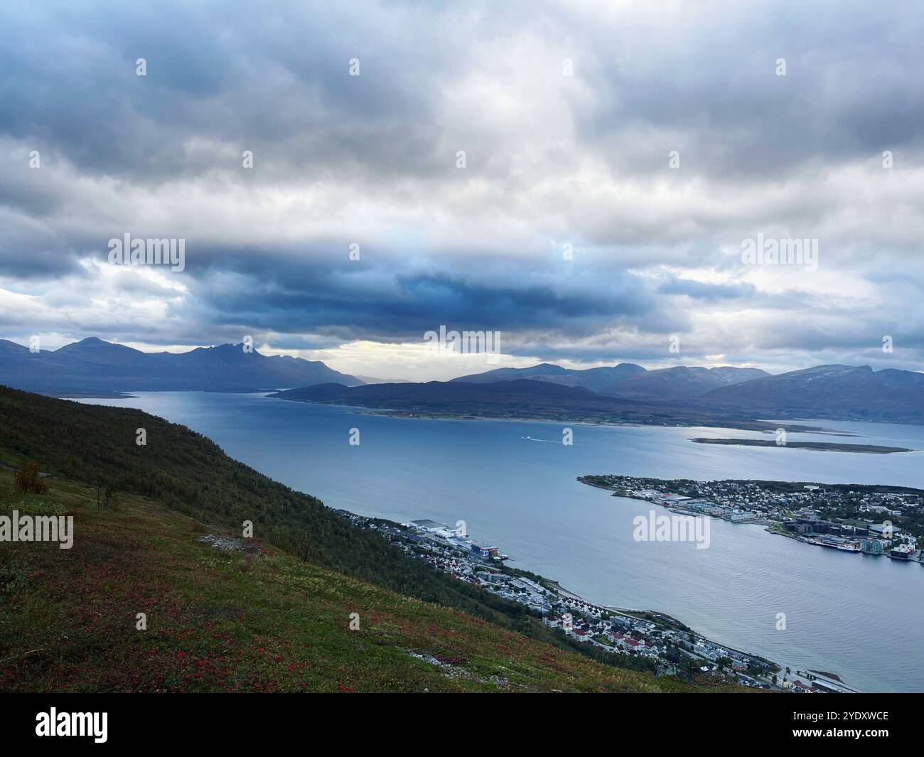 Tromsø Skyline, Norway - Smartphone Captured Stock Image