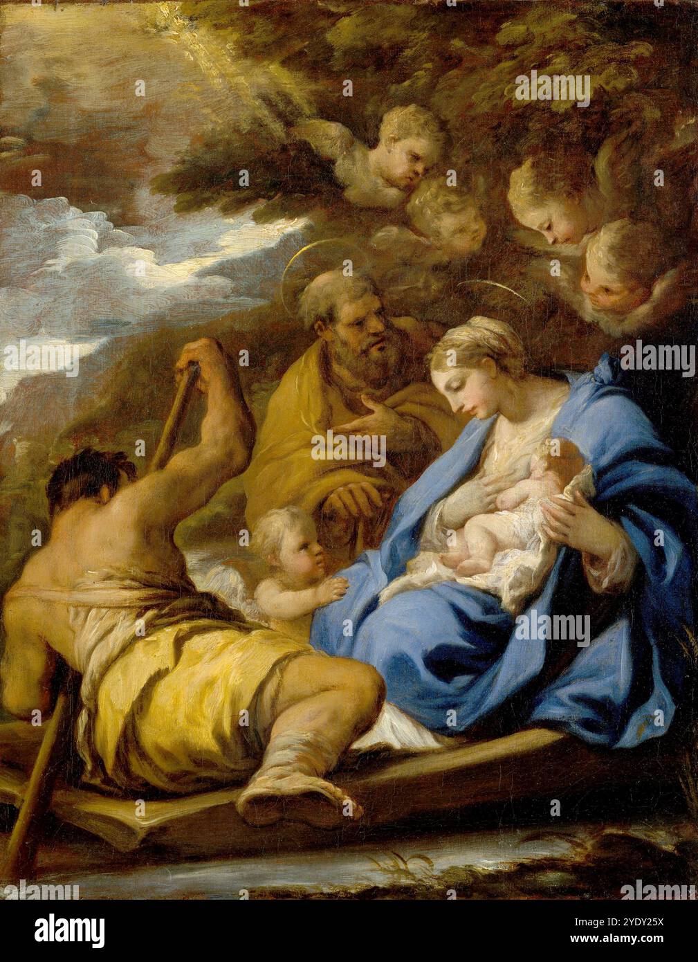 The Flight Into Inmorality The Flight into Egypt, painting made by Luca Giordano (Italian, 1634 ...