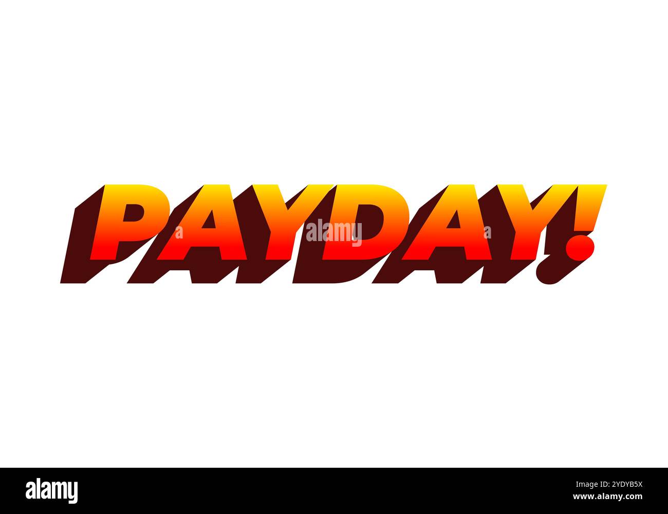 Payday Lettering Design Payday. 3D text effect design for digital or print ads Stock Vector ...