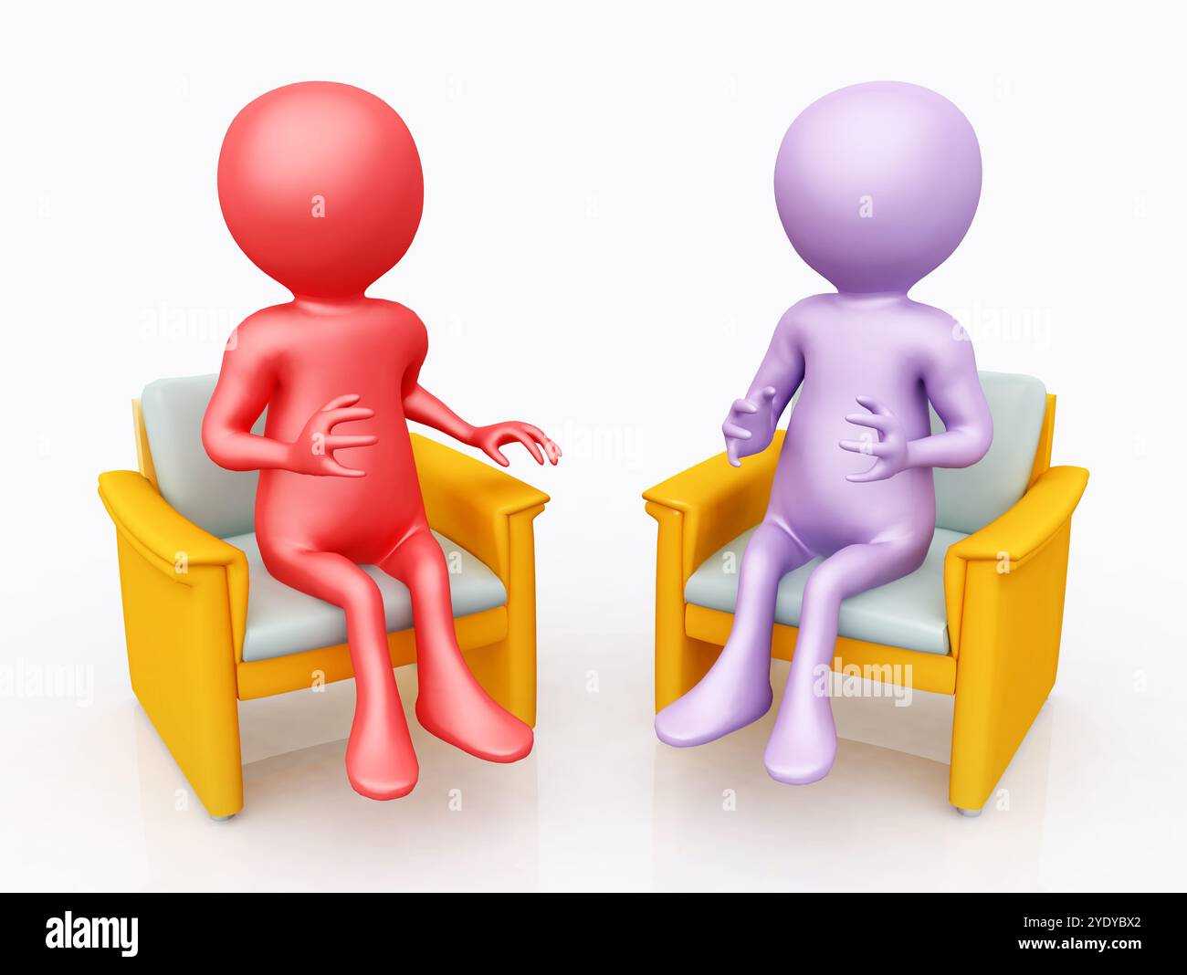 Two 3d figures sitting hi-res stock photography and images - Alamy