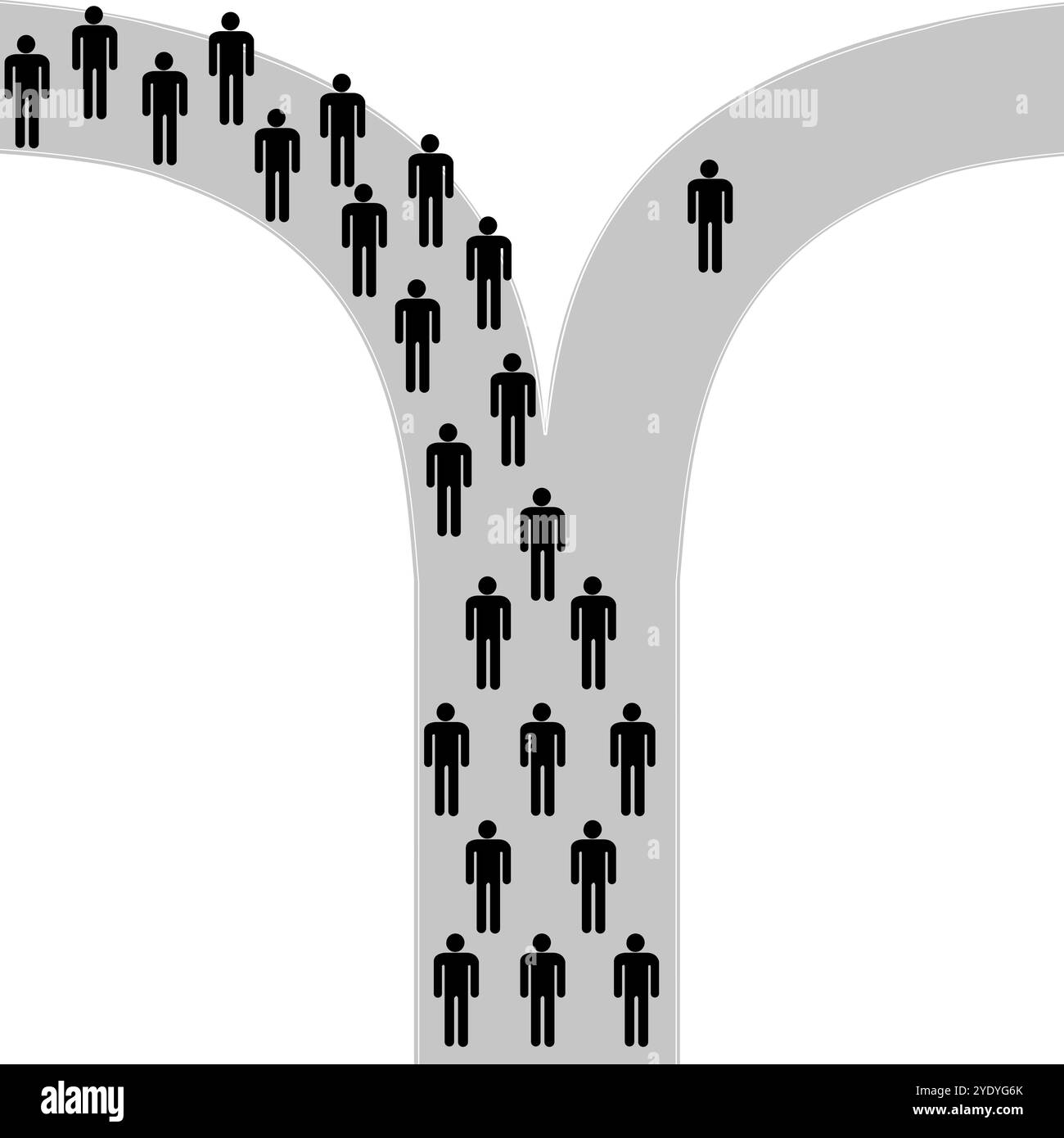 Be different concept with a man who follows a different route than most ...