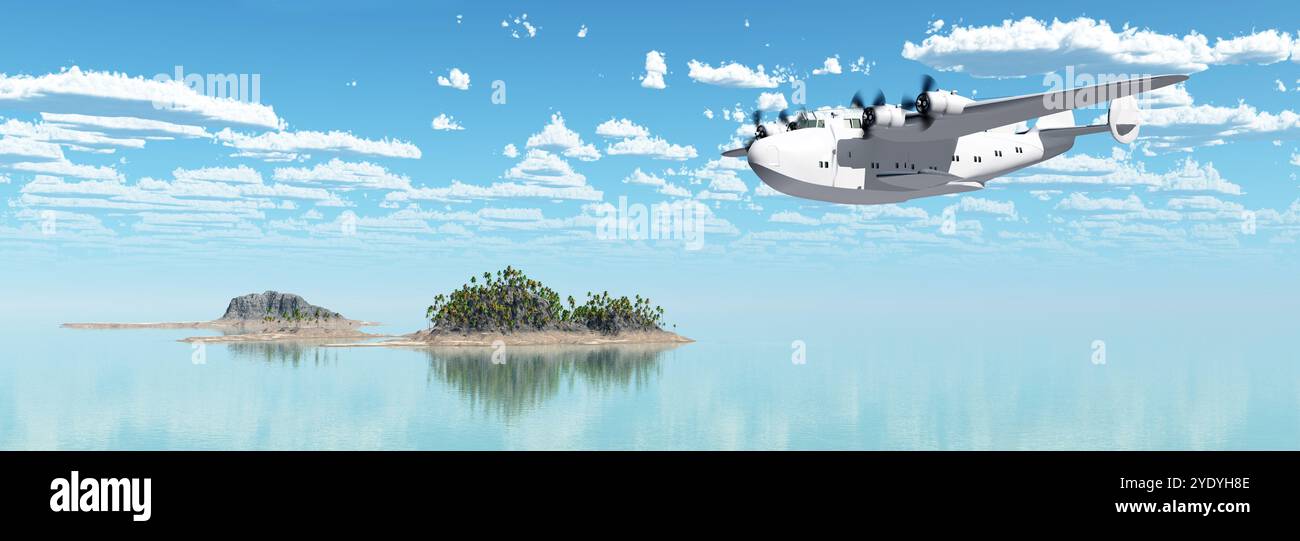 American flying boat airliner of World War 2 Stock Photo