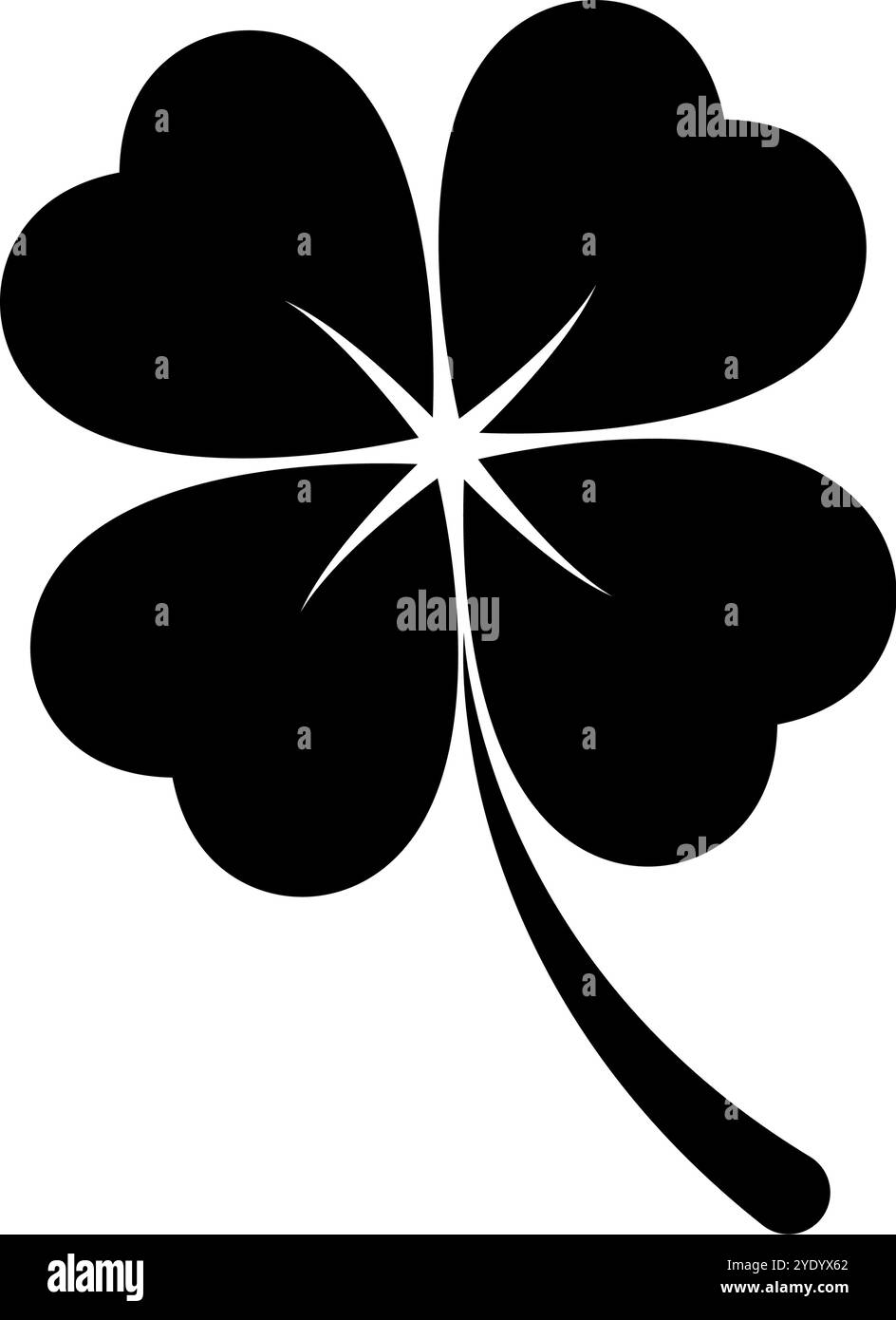 Four leaf clover silhouette hi-res stock photography and images - Alamy
