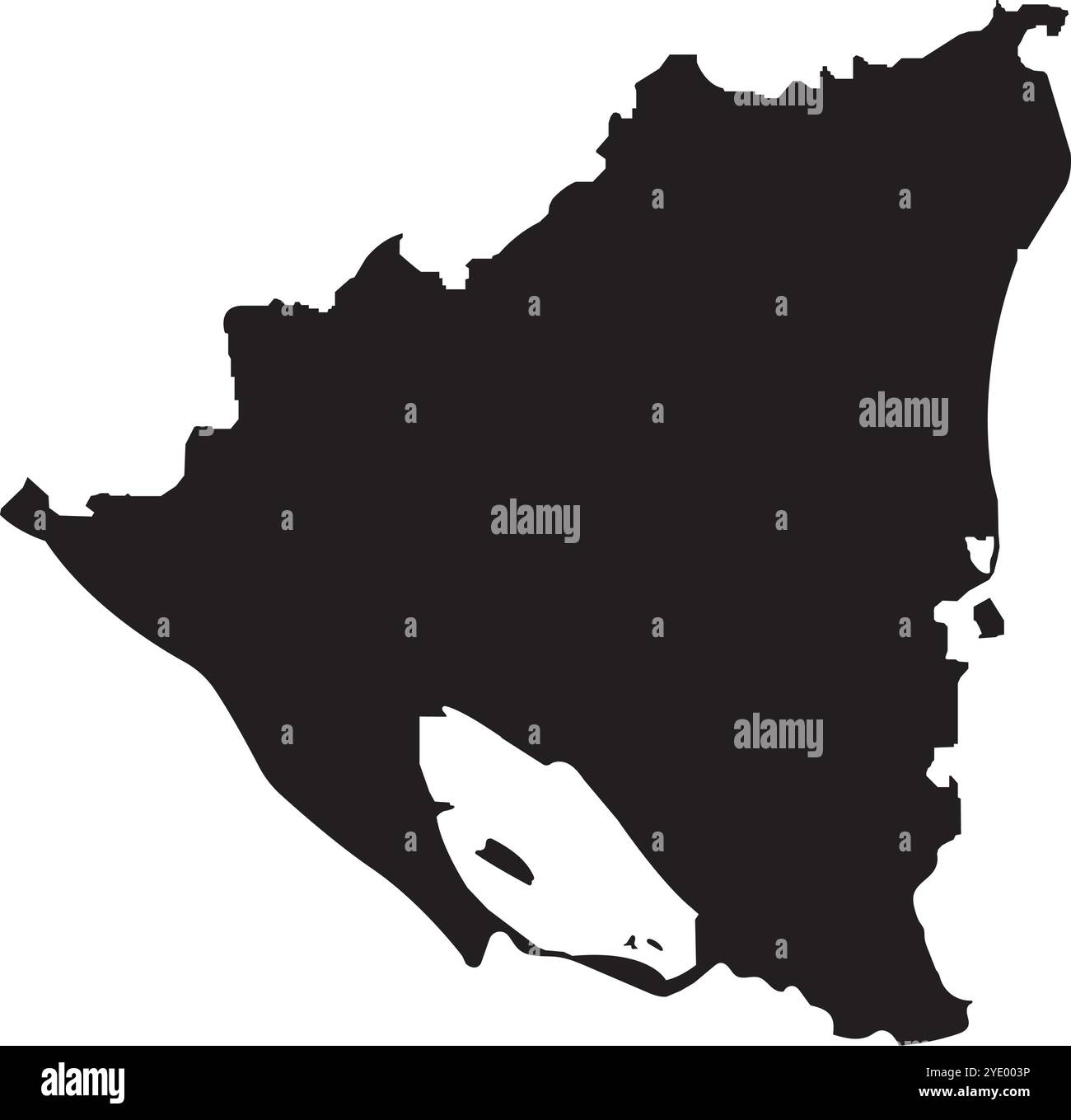 Flag Map Of Nicaragua Black And White Stock Photos Images Alamy Nicaragua Map Illustration Icon Element Design 2YE003P 