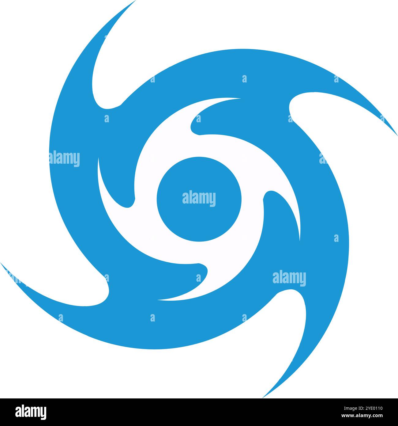 Blue typhoon icon. Hurricane or cyclone icon. Editable vector Stock ...