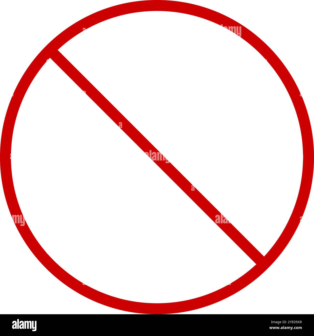 Simple prohibition sign. Regulation icon. Restriction icon. Editable ...