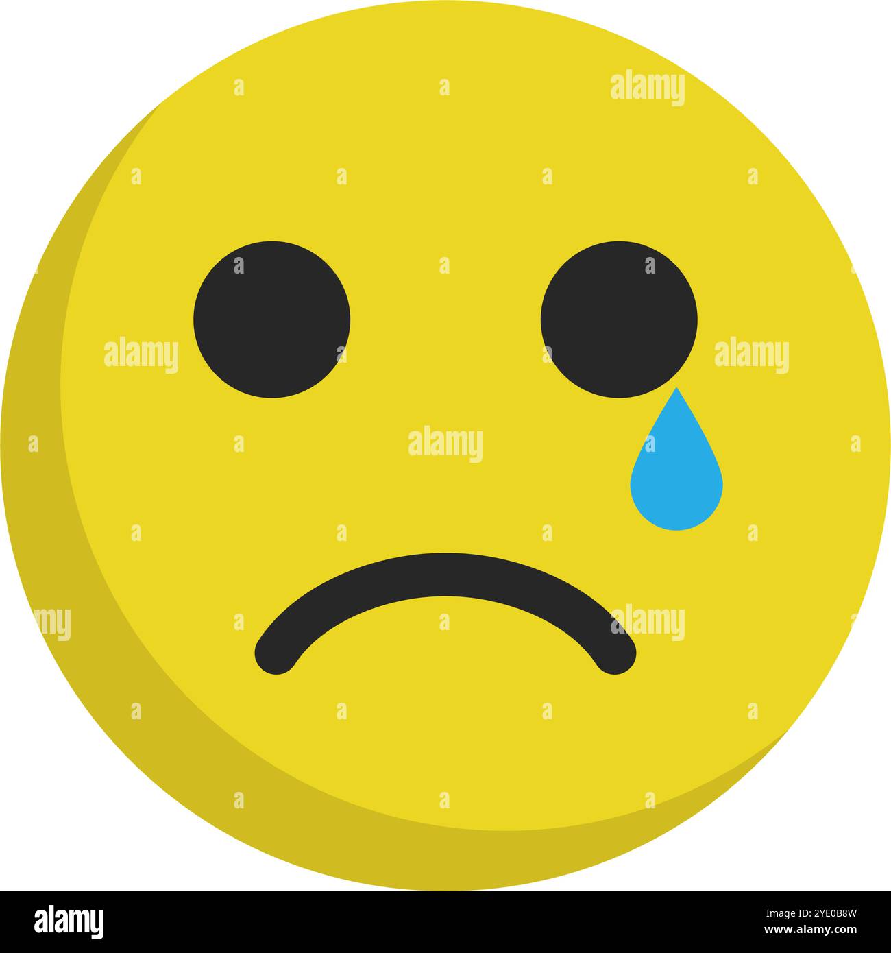 Flat design crying face icon. Editable vector Stock Vector Image & Art ...