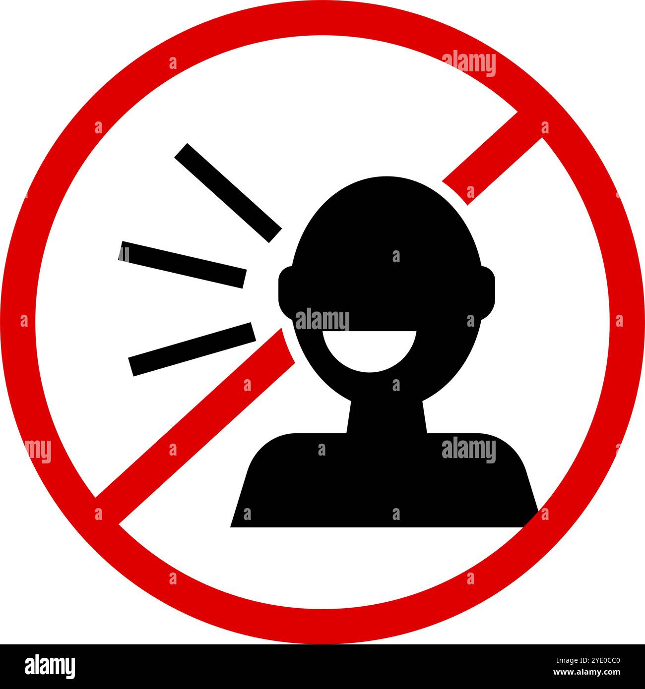 Conversation prohibited. Do not speak loudly. Editable vector. Stock Vector