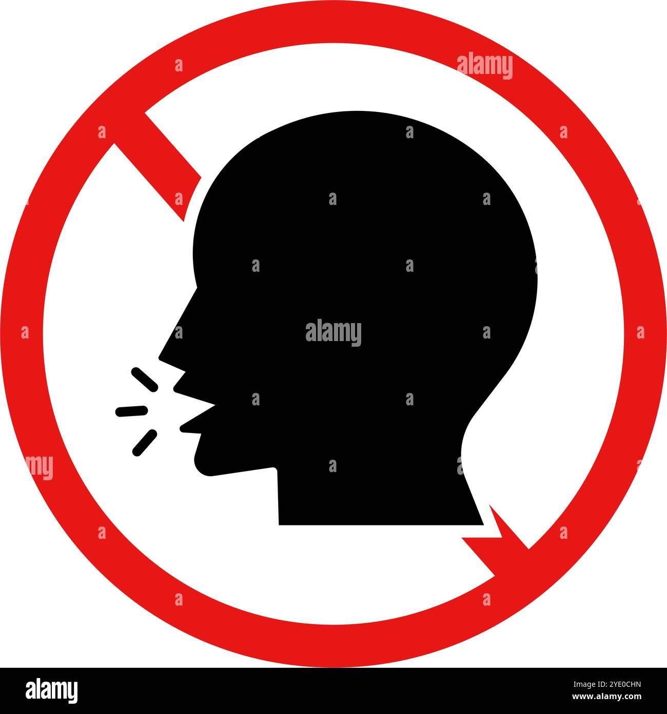 No talking sign. No conversation allowed. Please be quiet. Editable vector. Stock Vector