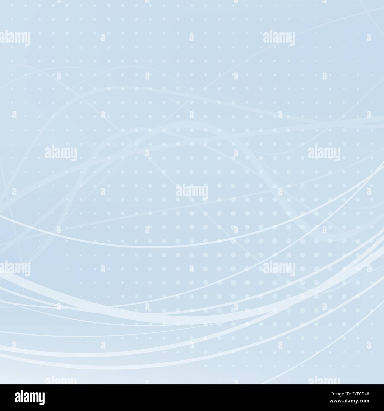 Abstract light blue dotted background with thin wavy lines. Minimal vector graphic pattern Stock Vector