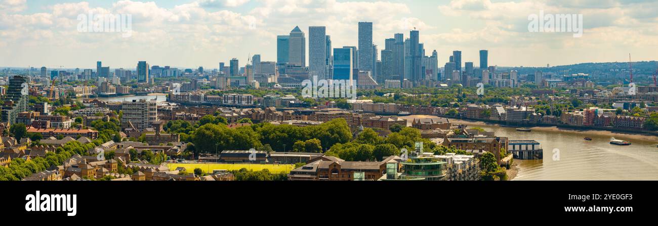 Aerial view of Canary Wharf skyscrapers in London, UK Stock Photo - Alamy