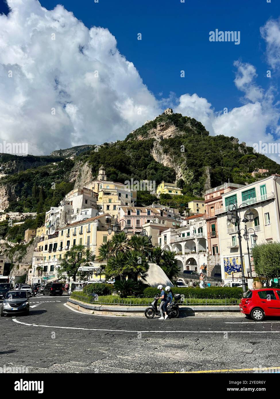 Positano, Italy along the Amalfi Coast at dusk. October 12 2024 Stock ...