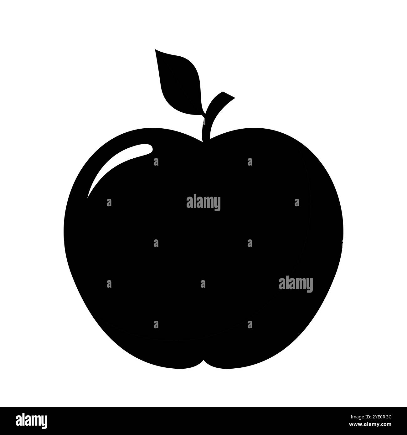 Healthy juice apple icon Black and White Stock Photos & Images - Alamy