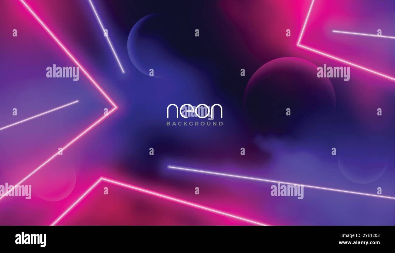 glowing neon light lines with smoke effect Stock Vector Image & Art - Alamy