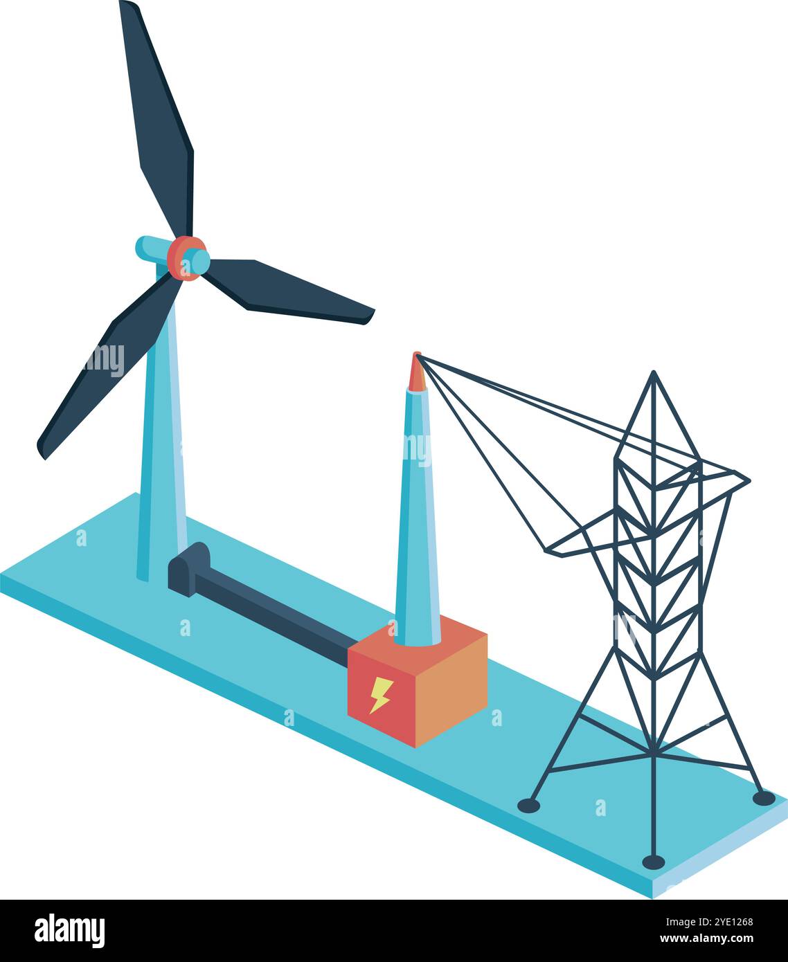renewable energy wind turbine Stock Vector Image & Art - Alamy