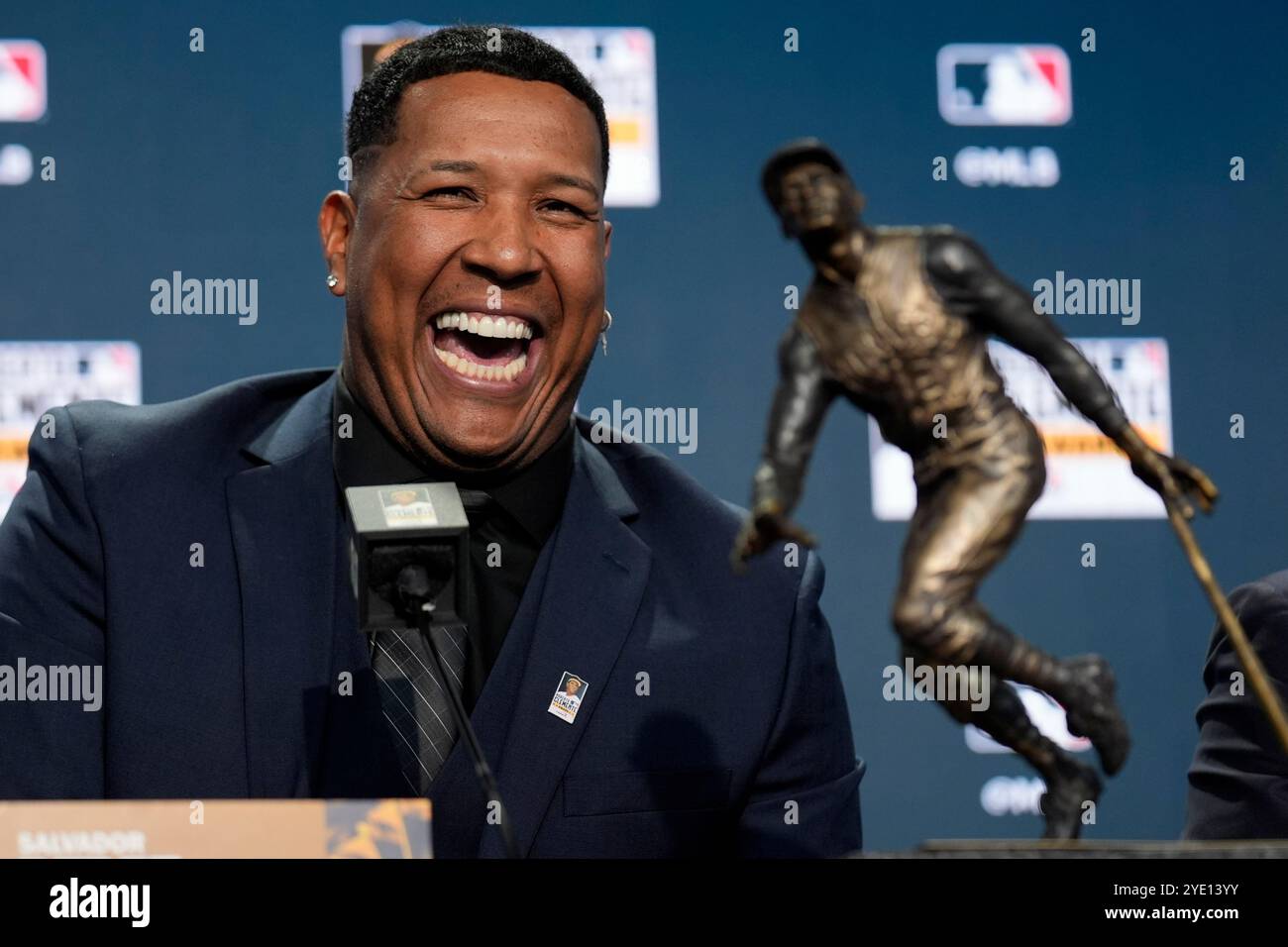 Kansas City Royals' Salvador Perez, winner of the 2024 Roberto Clemente ...