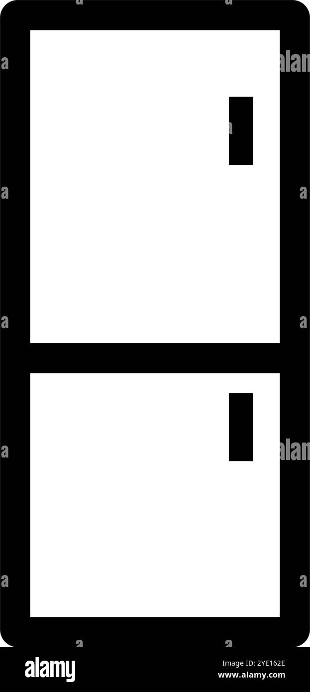 Refrigerator icon vector illustration isolated on white background Stock Vector
