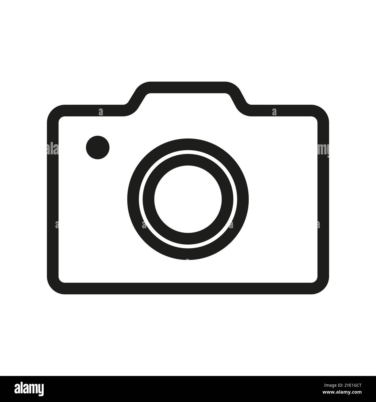 Camera icon. Photography symbol. Simple camera outline. Vector graphic ...