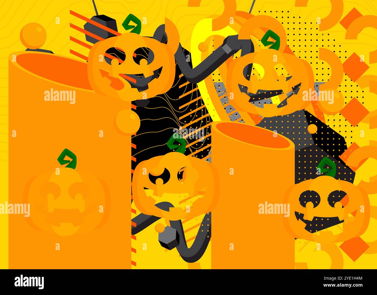 Jack o lantern carving vintage Stock Vector Images - Alamy