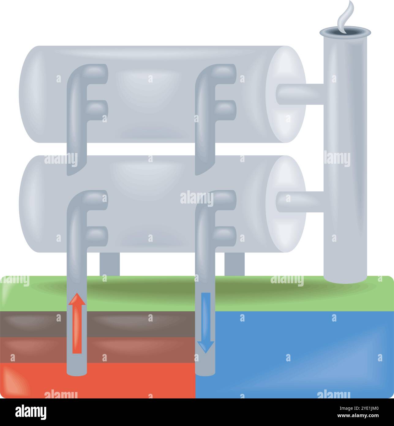 geothermal renewable energy power plant Stock Vector Image & Art - Alamy