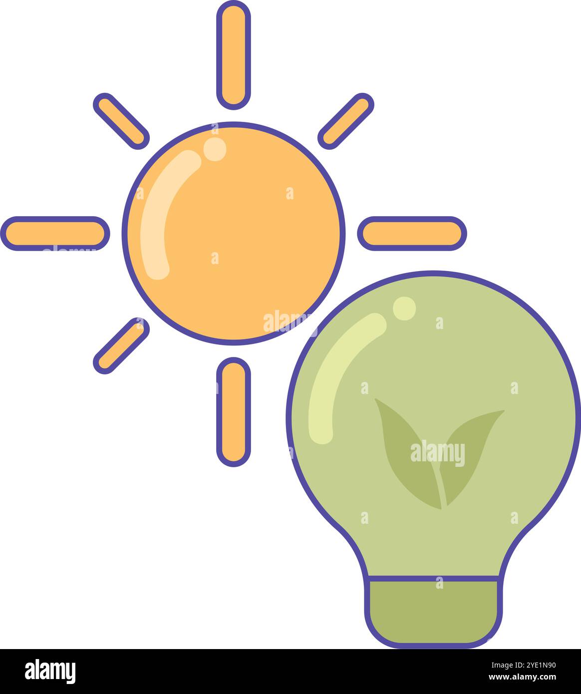 solar renewable energy green bulb Stock Vector Image & Art - Alamy