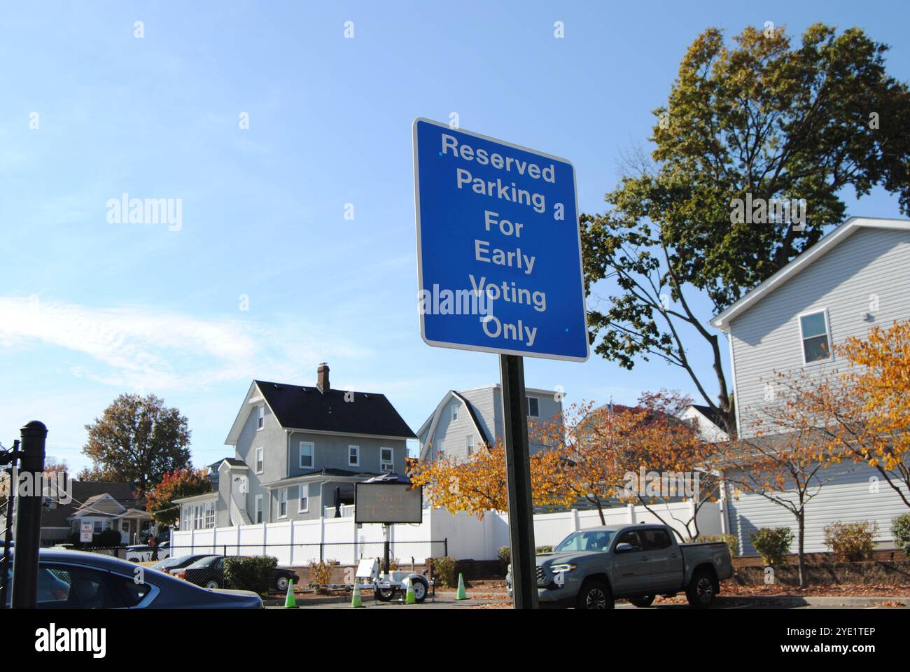 Photo inspiration: From Voting To Parking Reference: Wood Ridge New Jersey Usa October 28 2024 Reserved Parking