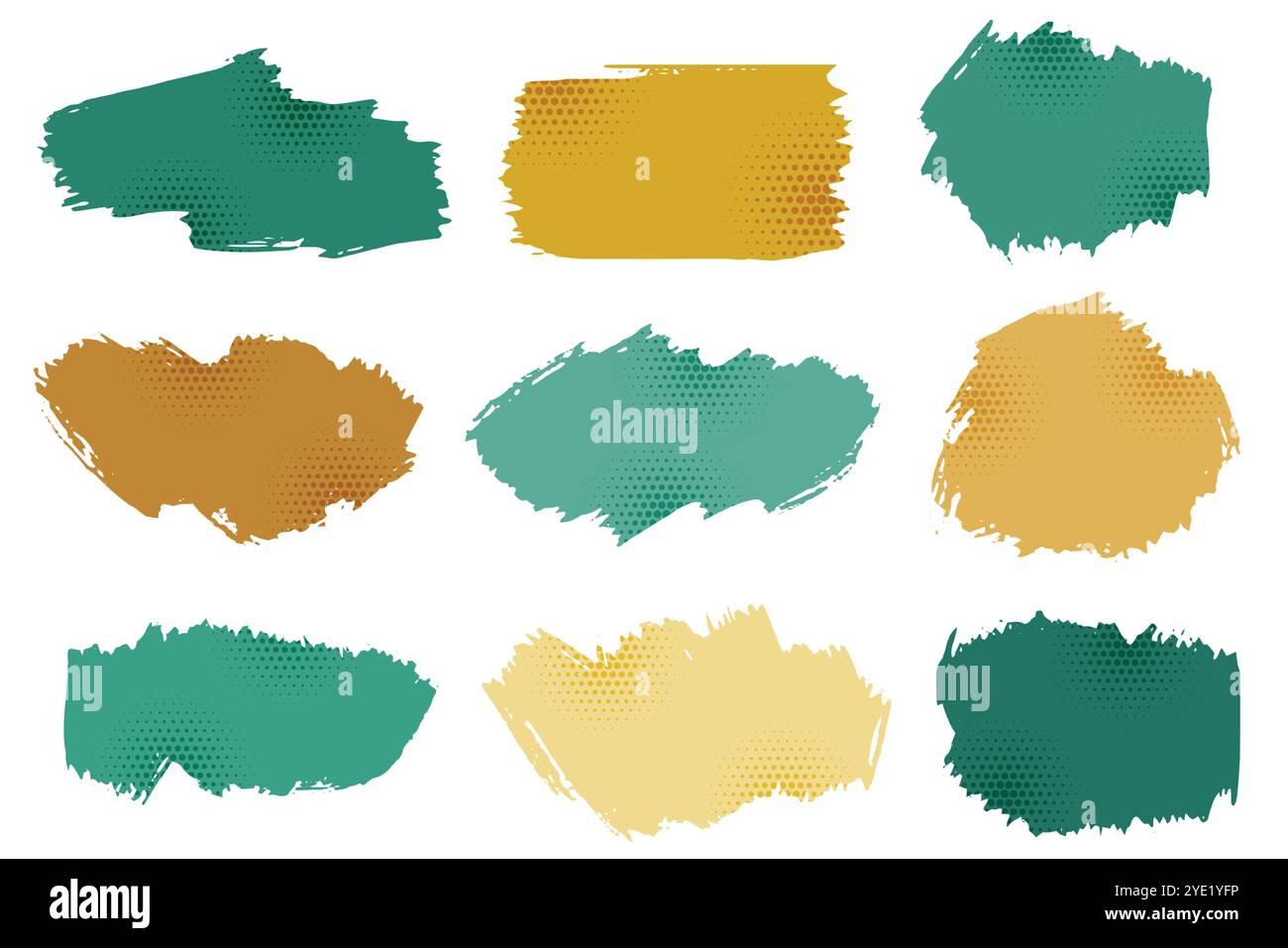abstract halftone grunge texture set of nine Stock Vector Image & Art ...