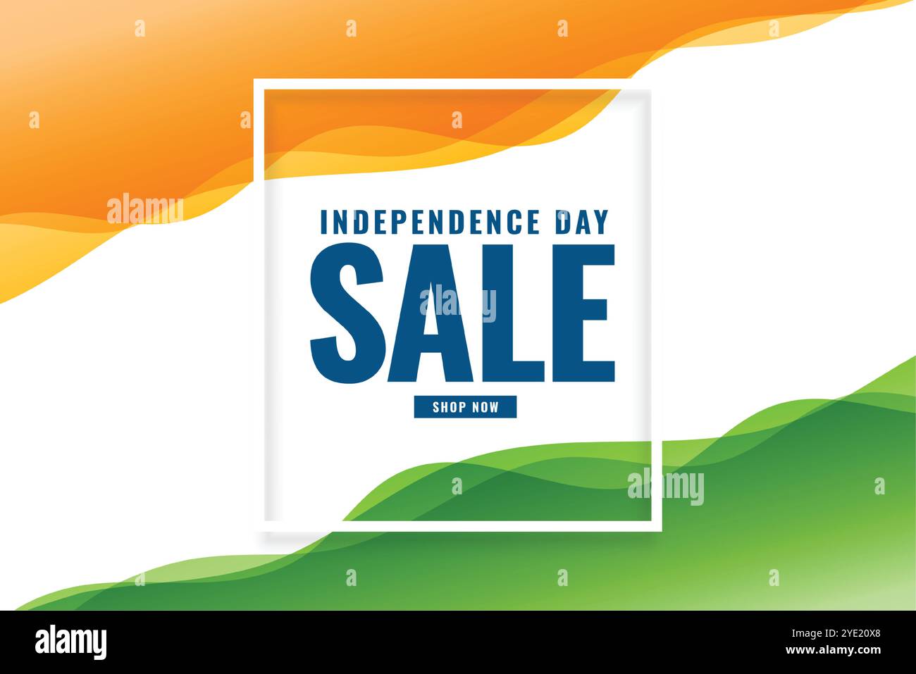independence day sale banner in tricolor wave style Stock Vector Image ...
