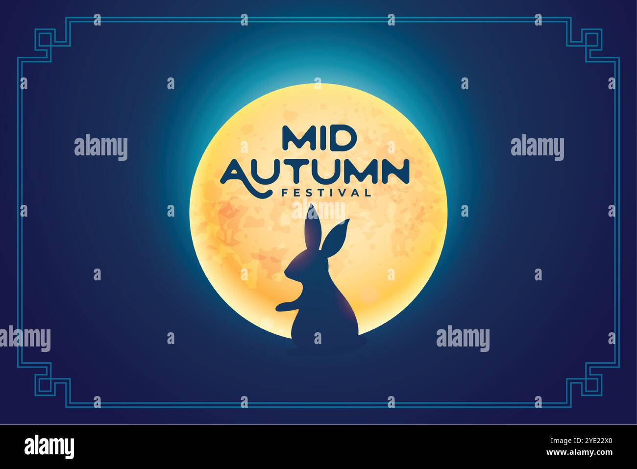 mid autumn festival traditional greeting design Stock Vector Image ...