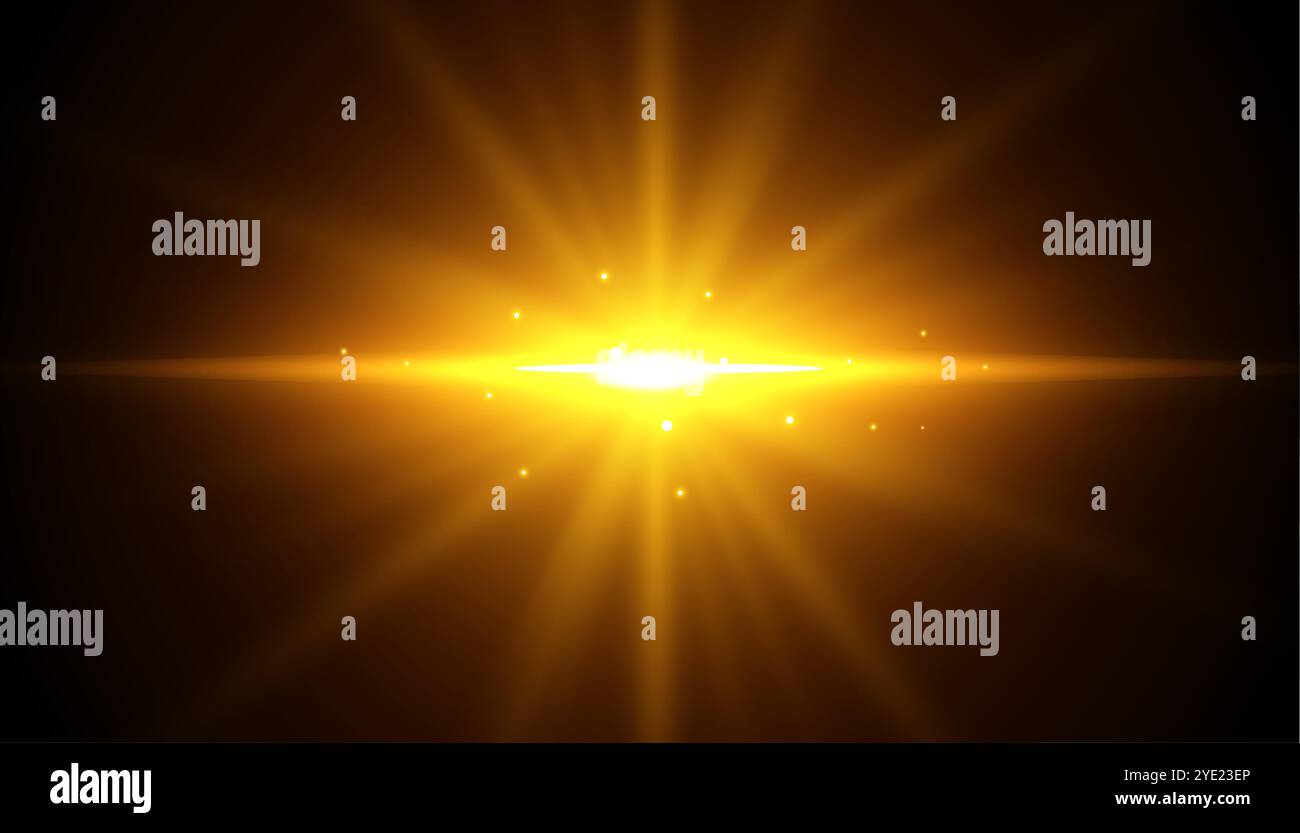 Black background with glowing light rays effect design Stock Vector ...