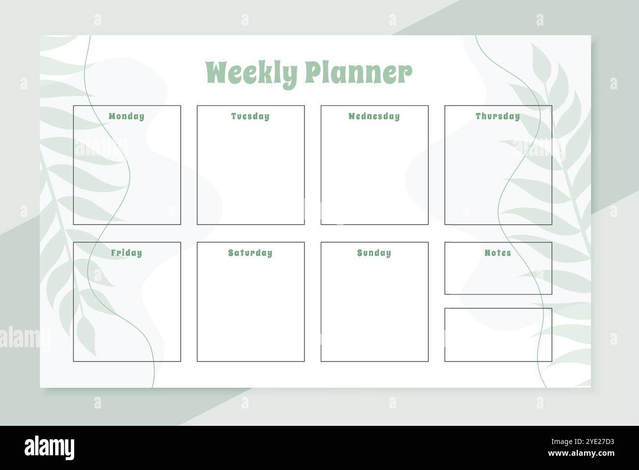 minimal daily weekly planner template design Stock Vector Image & Art ...