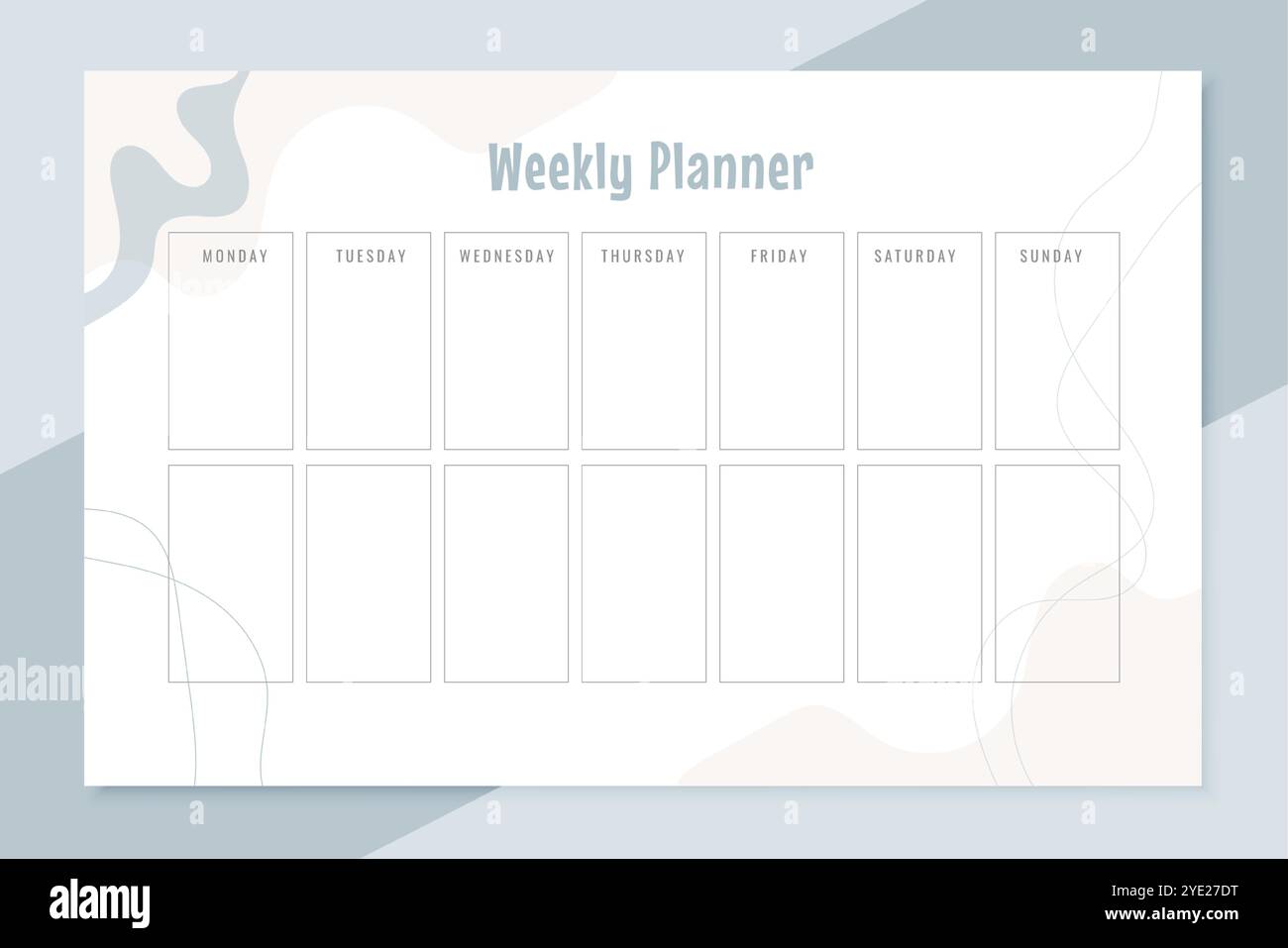 weekly planner goals template in elegant style Stock Vector Image & Art ...