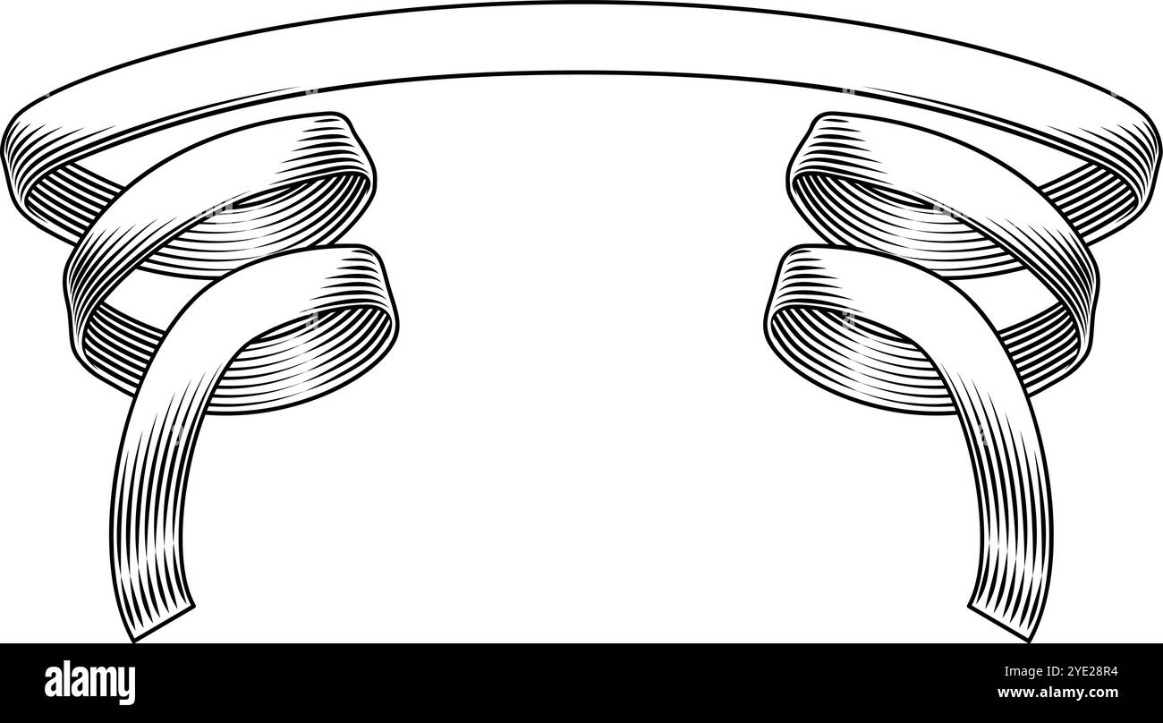 Ribbon Scroll Parchment Banner Vintage Woodcut Stock Vector Image & Art ...