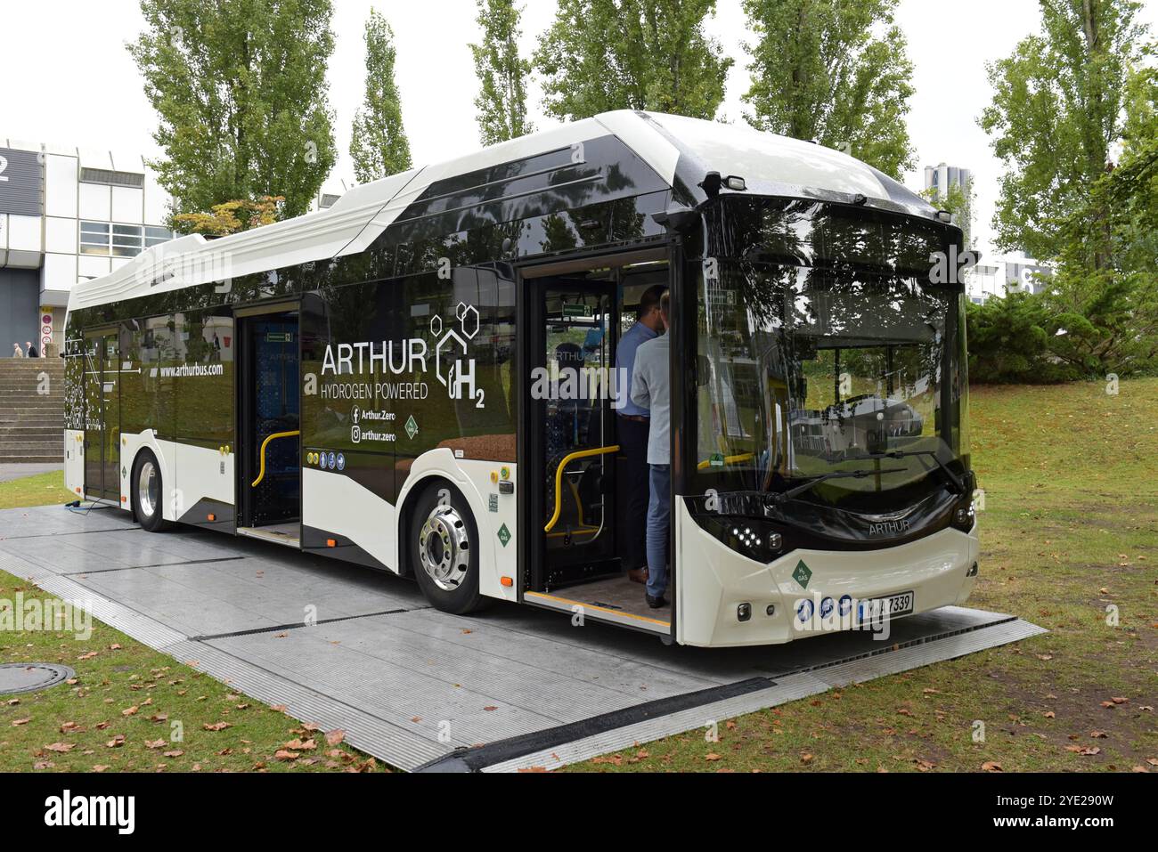 Arthur hydrogen fuel cell powered bus on display at world public transport show Innotrans, Berlin, September 2024 Stock Photo