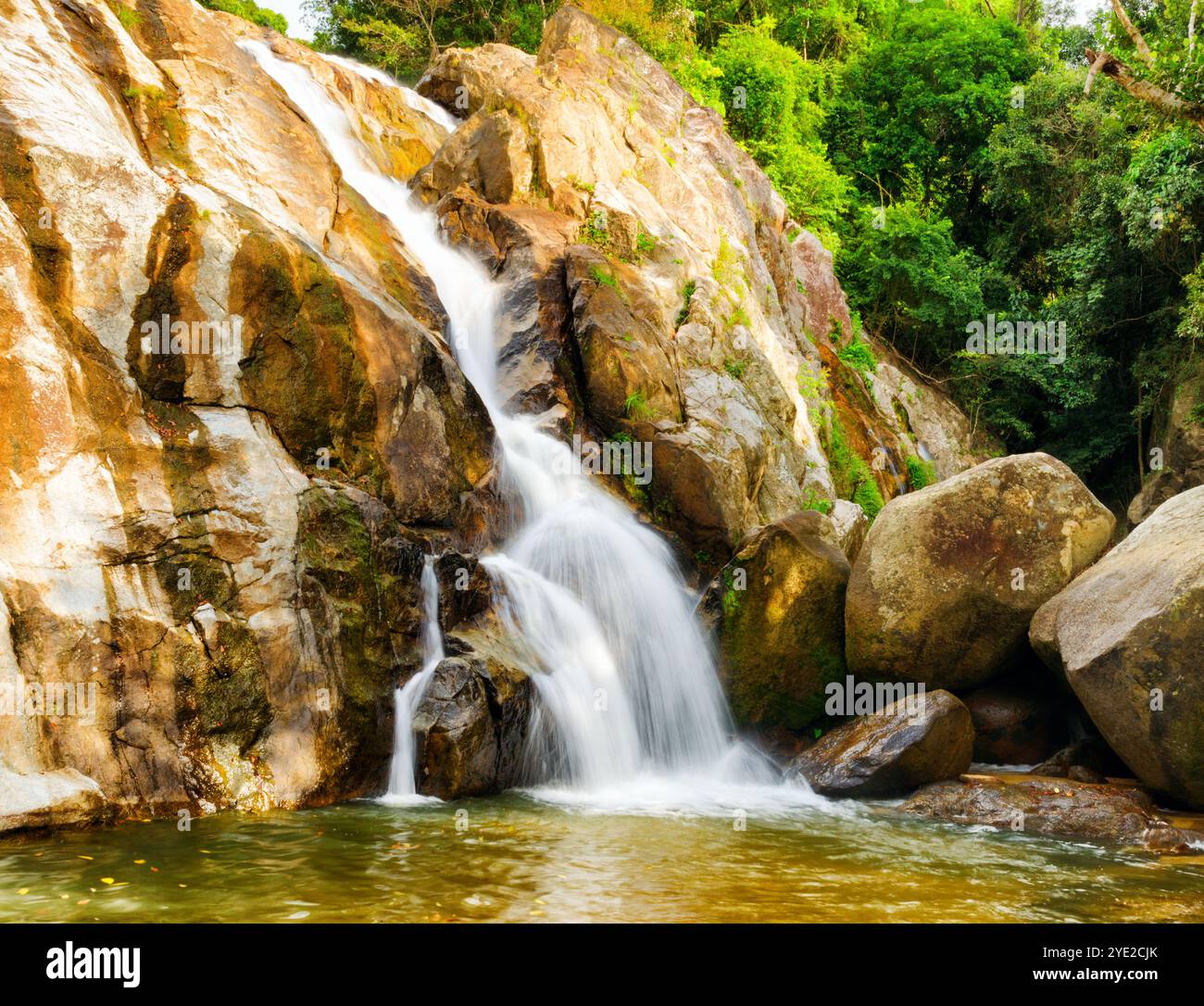 Hin Lad Waterfall. Koh Samui, Thailand. Stock Photo