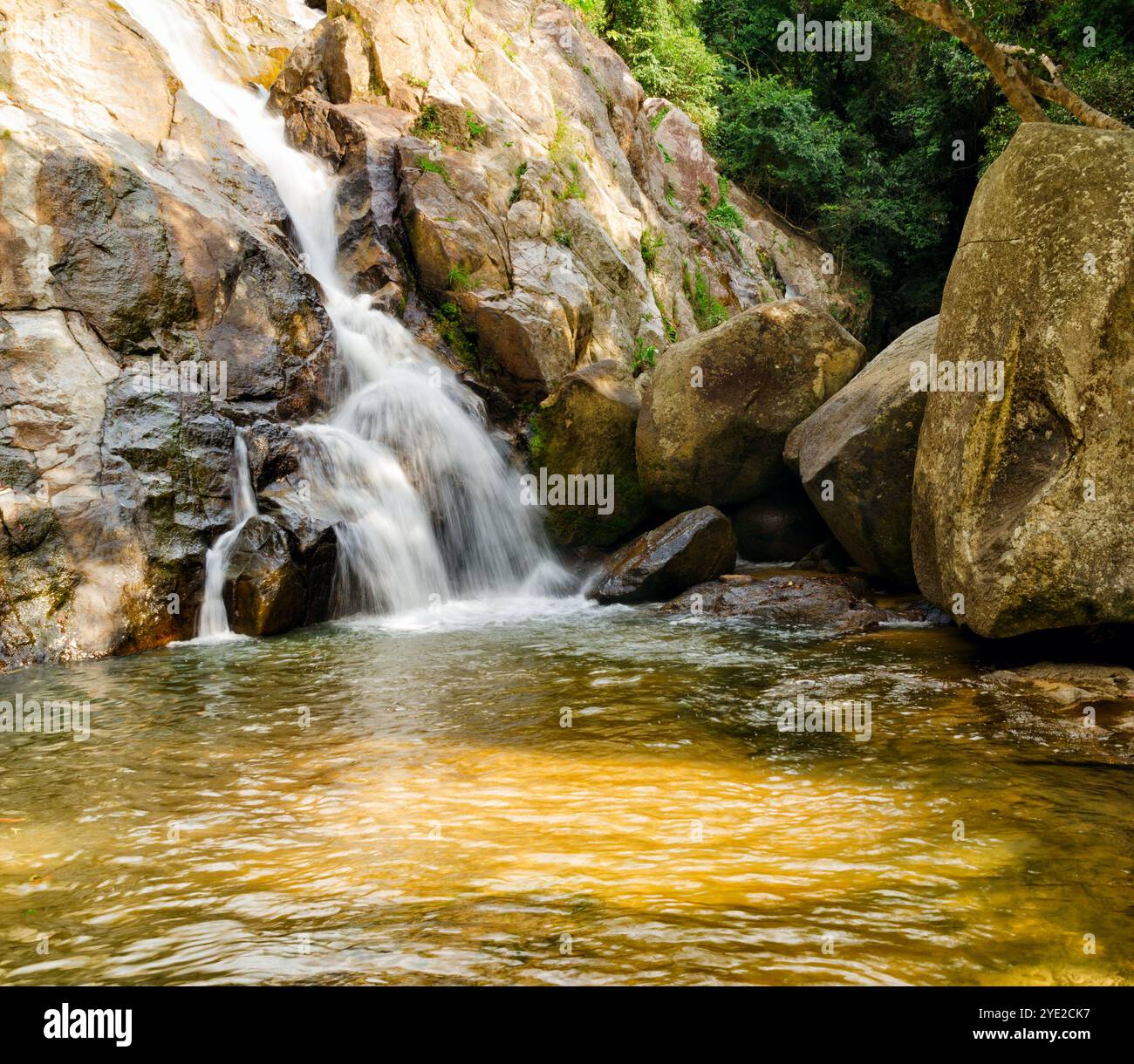 Hin Lad Waterfall. Koh Samui, Thailand. Stock Photo